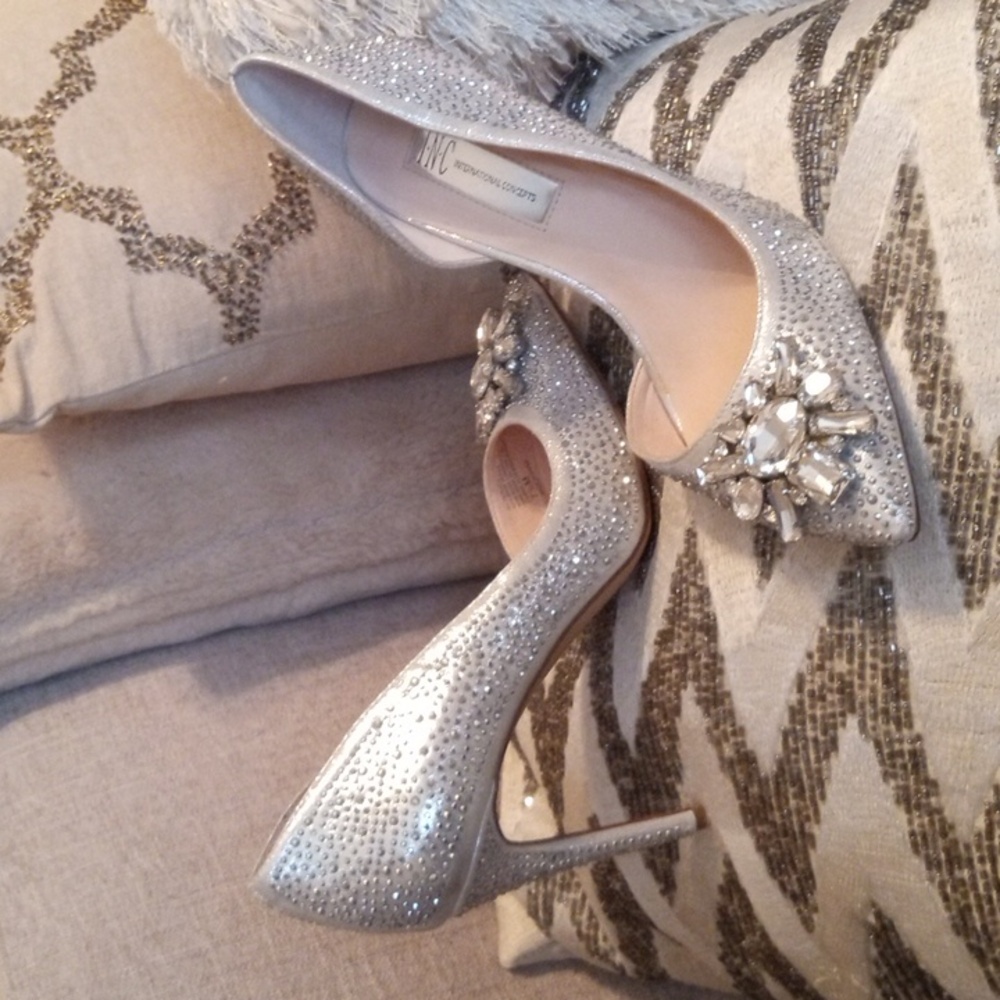 Stunning INC Silver Heels